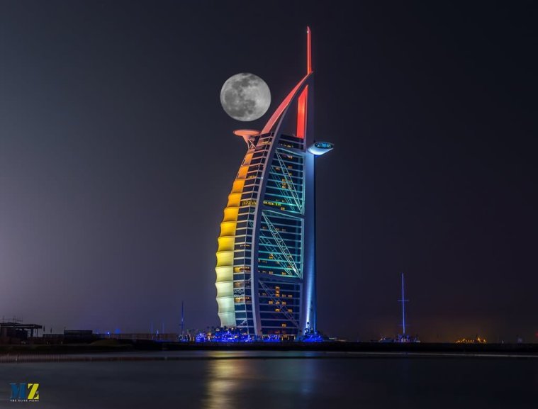 Burj Al Arab Moon Night