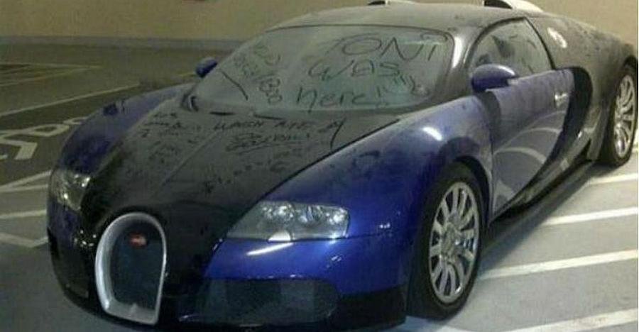 Abandoned Supercar in Dubai -Bugatti Veyron in Dubai Supercar Graveyard
