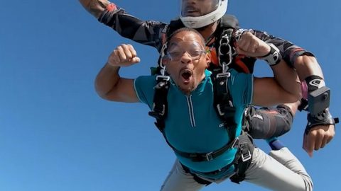 When Will Smith Skydived Over Palm Jumeirah Dubai
